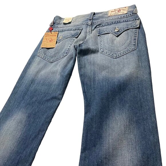 True Religion Section Straight Men's High Rise Faded Relaxed Fit Jeans W33 - Picture 7 of 8